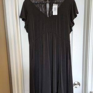 Torrid size 2 NWT Black Knit and Lace Dress